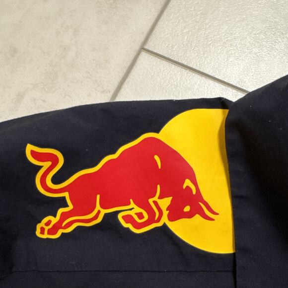 Puma Red Bull F1 Racing Aston Martin Full Button Down Polo Shirt Men's Medium - Picture 11 of 16
